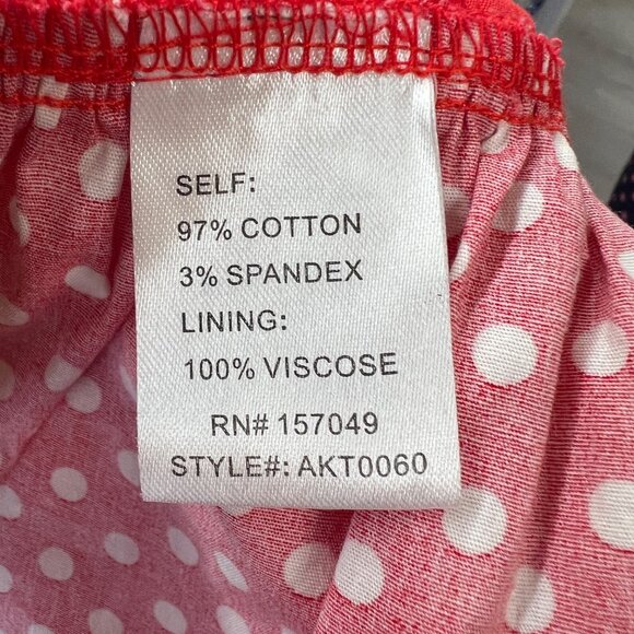 Fanco Red Polka Dot Peplum Open Back Crop Top Adjustable Tie Back Size Small - Picture 9 of 11